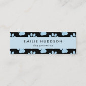 Patroon van poten, tandbaars, tandproever, tandpro mini visitekaartje (Voorkant)