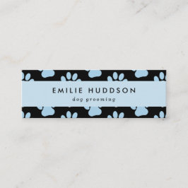 Patroon van poten, tandbaars, tandproever, tandpro mini visitekaartje