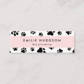 Patroon van poten, tandbaars, tandproever, tandpro mini visitekaartje (Voorkant)