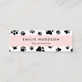 Patroon van poten, tandbaars, tandproever, tandpro mini visitekaartje