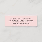 Patroon van poten, tandbaars, tandproever, tandpro mini visitekaartje (Achterkant)