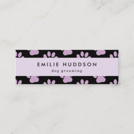 Patroon van poten, tandbaars, tandproever, tandpro mini visitekaartje