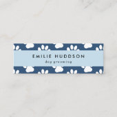 Patroon van poten, tandbaars, tandproever, tandpro mini visitekaartje (Voorkant)