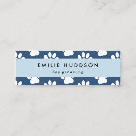 Patroon van poten, tandbaars, tandproever, tandpro mini visitekaartje