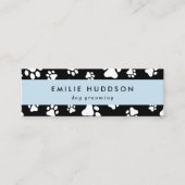 Patroon van poten, tandbaars, tandproever, tandpro mini visitekaartje (Voorkant)