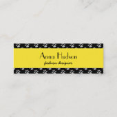 Patroon van poten, tandbaars, tandproever, tandpro mini visitekaartje (Voorkant)