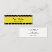 Patroon van poten, tandbaars, tandproever, tandpro mini visitekaartje (Voorkant / Achterkant)