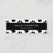 Patroon van poten, tandbaars, tandproever, tandpro mini visitekaartje (Voorkant)