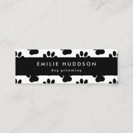 Patroon van poten, tandbaars, tandproever, tandpro mini visitekaartje