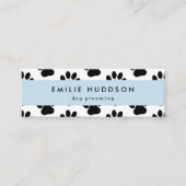 Patroon van poten, tandbaars, tandproever, tandpro mini visitekaartje (Voorkant)