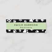 Patroon van poten, tandbaars, tandproever, tandpro mini visitekaartje (Voorkant)