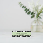 Patroon van poten, tandbaars, tandproever, tandpro mini visitekaartje (Staand voorkant)