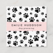 Patroon van poten, tandbaars, tandproever, tandpro vierkante visitekaartje (Voorkant)