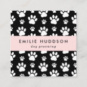 Patroon van poten, tandbaars, tandproever, tandpro vierkante visitekaartje (Voorkant)