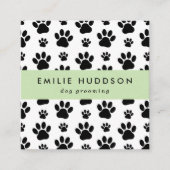 Patroon van poten, tandbaars, tandproever, tandpro vierkante visitekaartje (Voorkant)