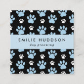 Patroon van poten, tandbaars, tandproever, tandpro vierkante visitekaartje (Voorkant)