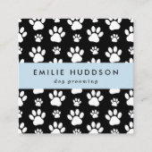 Patroon van poten, tandbaars, tandproever, tandpro vierkante visitekaartje (Voorkant)