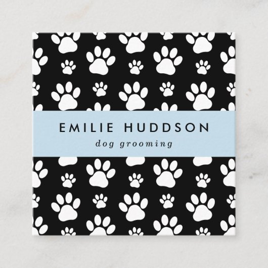 Patroon van poten, tandbaars, tandproever, tandpro vierkante visitekaartje (Voorkant)