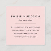 Patroon van poten, tandbaars, tandproever, tandpro vierkante visitekaartje (Achterkant)