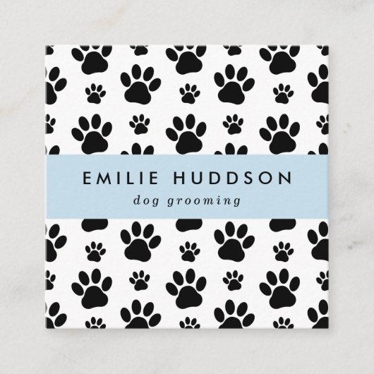 Patroon van poten, tandbaars, tandproever, tandpro vierkante visitekaartje (Voorkant)