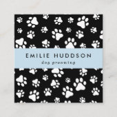 Patroon van poten, tandbaars, tandproever, tandpro vierkante visitekaartje (Voorkant)