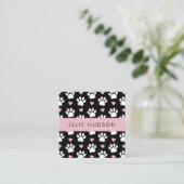 Patroon van poten, tandbaars, tandproever, tandpro vierkante visitekaartje (Staand voorkant)