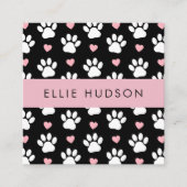 Patroon van poten, tandbaars, tandproever, tandpro vierkante visitekaartje (Voorkant)