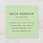 Patroon van poten, tandbaars, tandproever, tandpro vierkante visitekaartje (Achterkant)