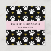 Patroon van poten, tandbaars, tandproever, tandpro vierkante visitekaartje (Voorkant)