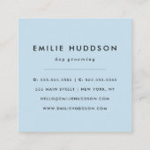 Patroon van poten, tandbaars, tandproever, tandpro vierkante visitekaartje (Achterkant)