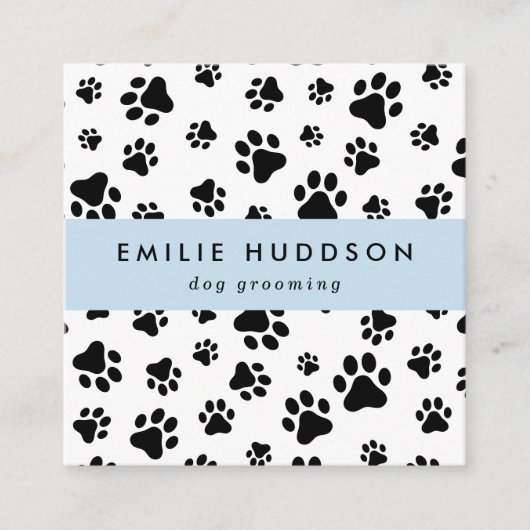 Patroon van poten, tandbaars, tandproever, tandpro vierkante visitekaartje (Voorkant)