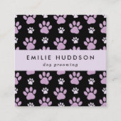 Patroon van poten, tandbaars, tandproever, tandpro vierkante visitekaartje (Voorkant)