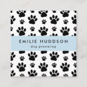 Patroon van poten, tandbaars, tandproever, tandpro vierkante visitekaartje (Voorkant)