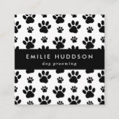 Patroon van poten, tandbaars, tandproever, tandpro vierkante visitekaartje (Voorkant)