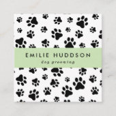 Patroon van poten, tandbaars, tandproever, tandpro vierkante visitekaartje (Voorkant)