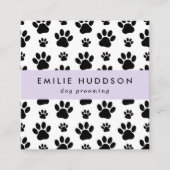 Patroon van poten, tandbaars, tandproever, tandpro vierkante visitekaartje (Voorkant)