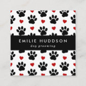 Patroon van poten, tandbaars, tandproever, tandpro vierkante visitekaartje (Voorkant)