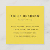 Patroon van poten, tandbaars, tandproever, tandpro vierkante visitekaartje (Achterkant)