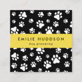 Patroon van poten, tandbaars, tandproever, tandpro vierkante visitekaartje (Voorkant)