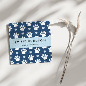 Patroon van poten, tandbaars, tandproever, tandpro vierkante visitekaartje