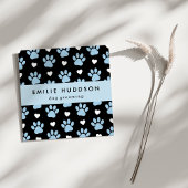 Patroon van poten, tandbaars, tandproever, tandpro vierkante visitekaartje