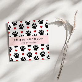 Patroon van poten, tandbaars, tandproever, tandpro vierkante visitekaartje