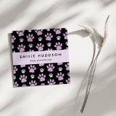 Patroon van poten, tandbaars, tandproever, tandpro vierkante visitekaartje