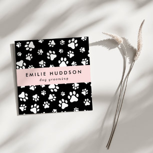 Patroon van poten, tandbaars, tandproever, tandpro vierkante visitekaartje