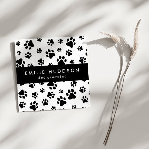 Patroon van poten, tandbaars, tandproever, tandpro vierkante visitekaartje