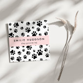 Patroon van poten, tandbaars, tandproever, tandpro vierkante visitekaartje