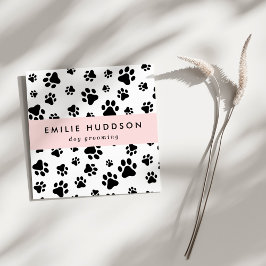 Patroon van poten, tandbaars, tandproever, tandpro vierkante visitekaartje