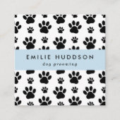 Patroon van poten, tandbaars, tandproever, tandpro vierkante visitekaartje (Voorkant)