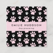 Patroon van poten, tandbaars, tandproever, tandpro vierkante visitekaartje (Voorkant)