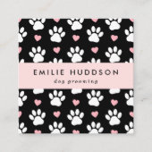 Patroon van poten, tandbaars, tandproever, tandpro vierkante visitekaartje (Voorkant)